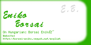 eniko borsai business card